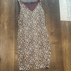 White House Black Market Leopard Print Mini Dress
